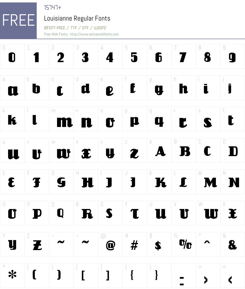 Louisianne Font Screenshots
