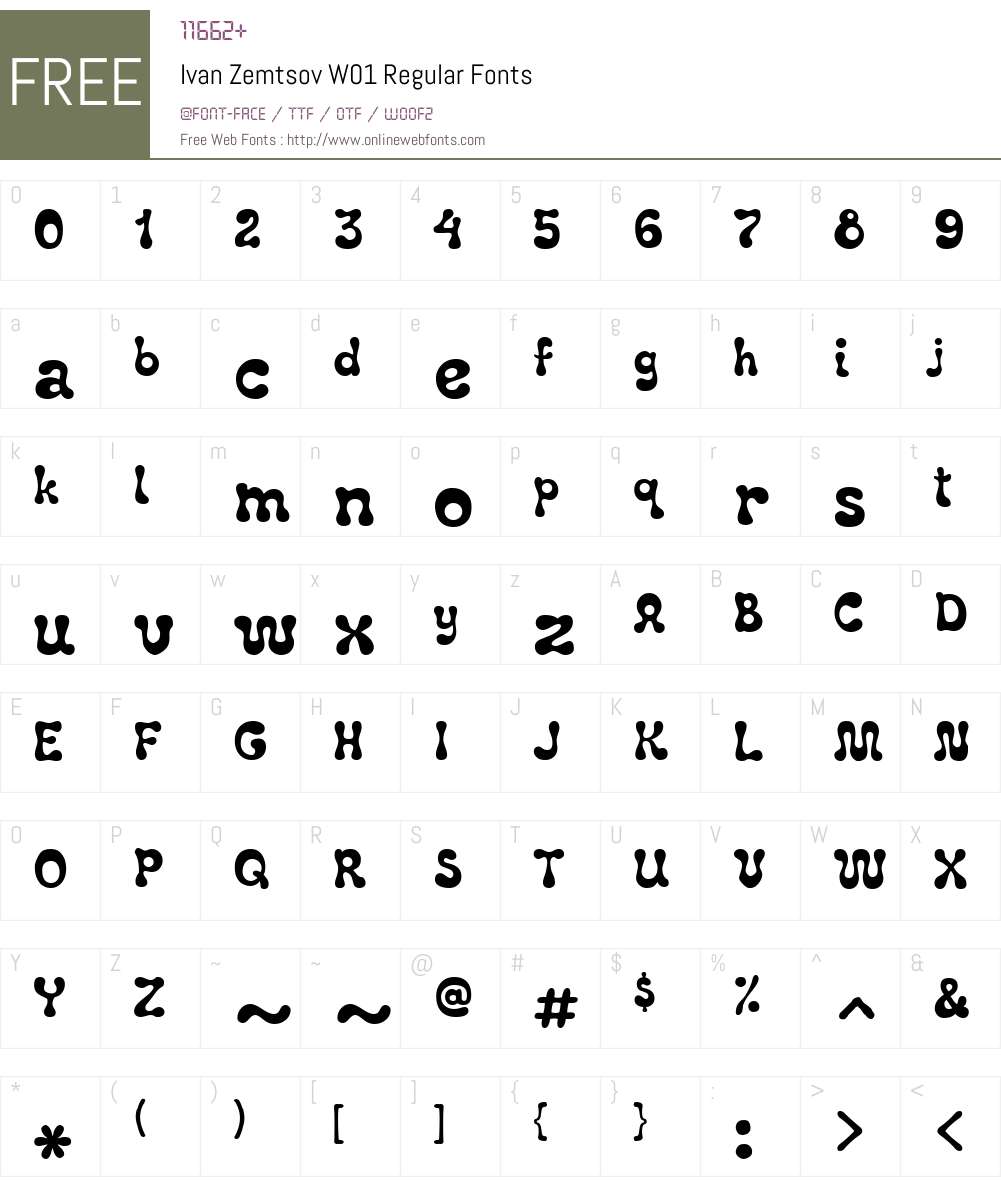 Ivan Zemtsov Font Screenshots