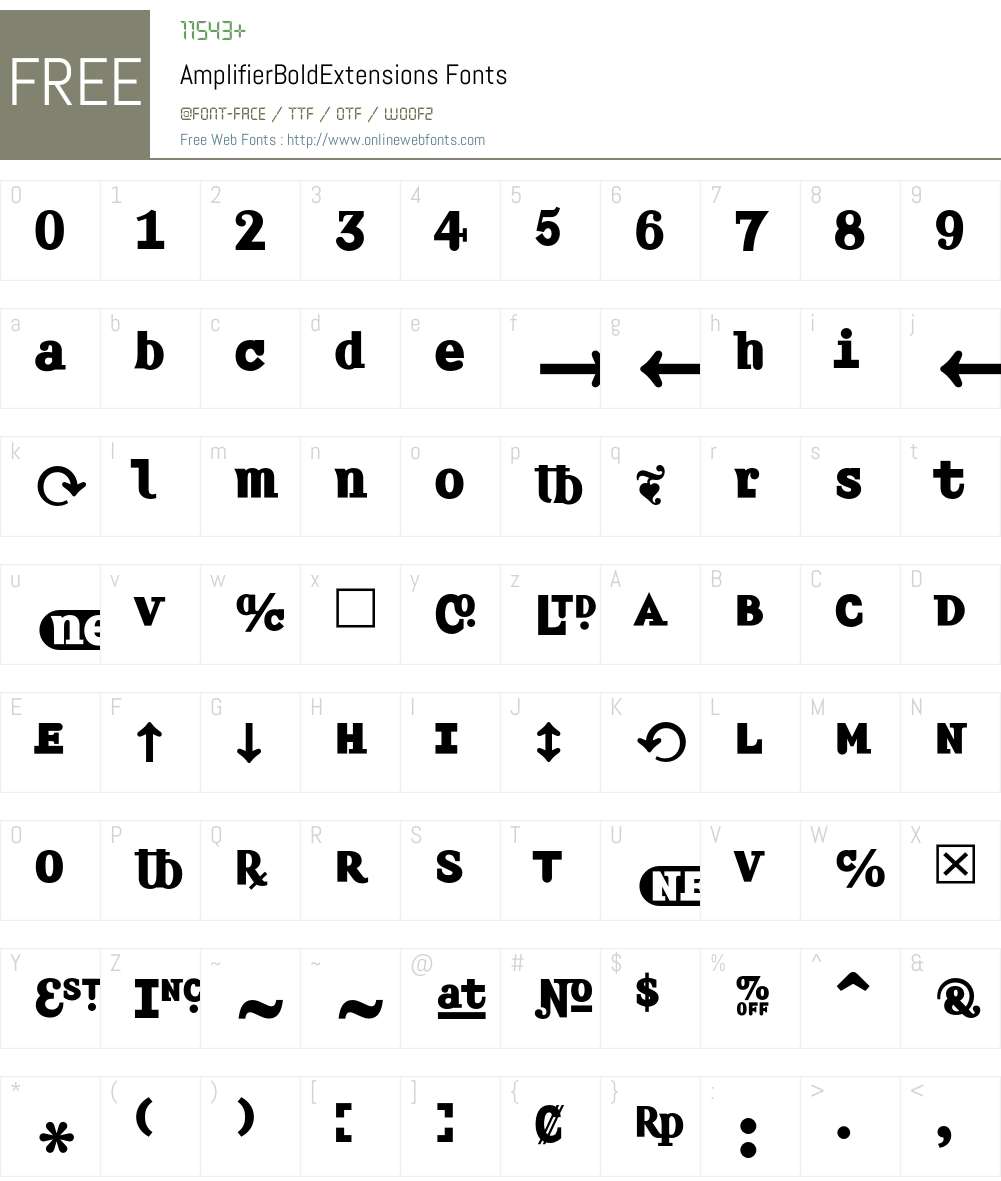 Amplifier Font Screenshots