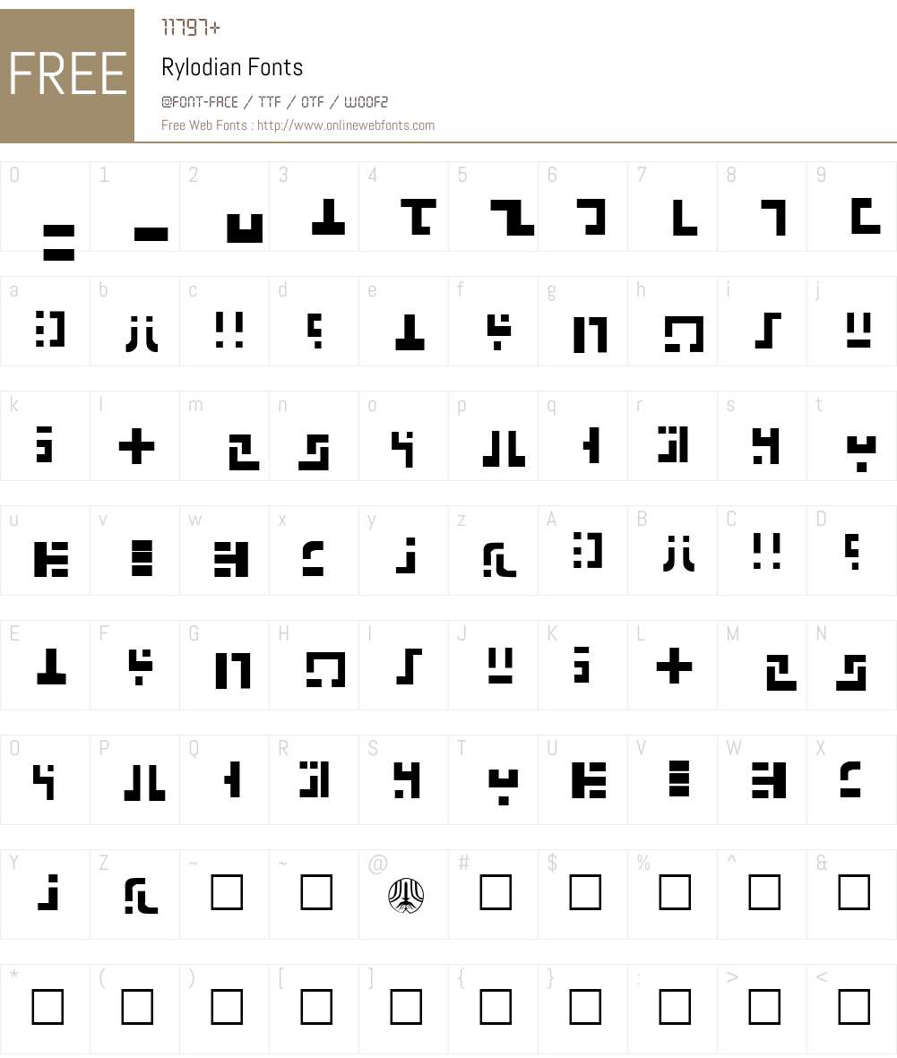 Rylodian Font Screenshots