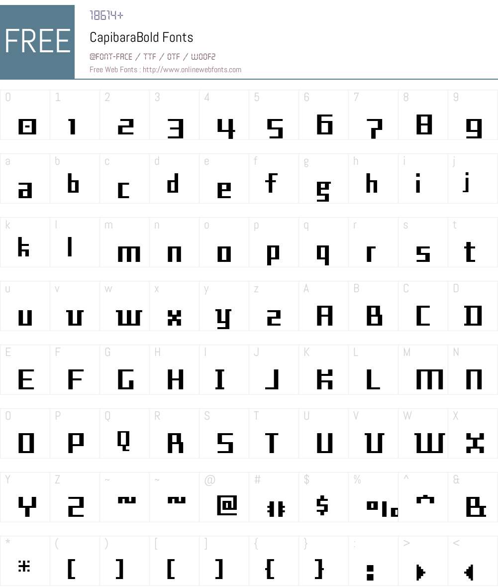 CapibaraW01-Bd Font Screenshots