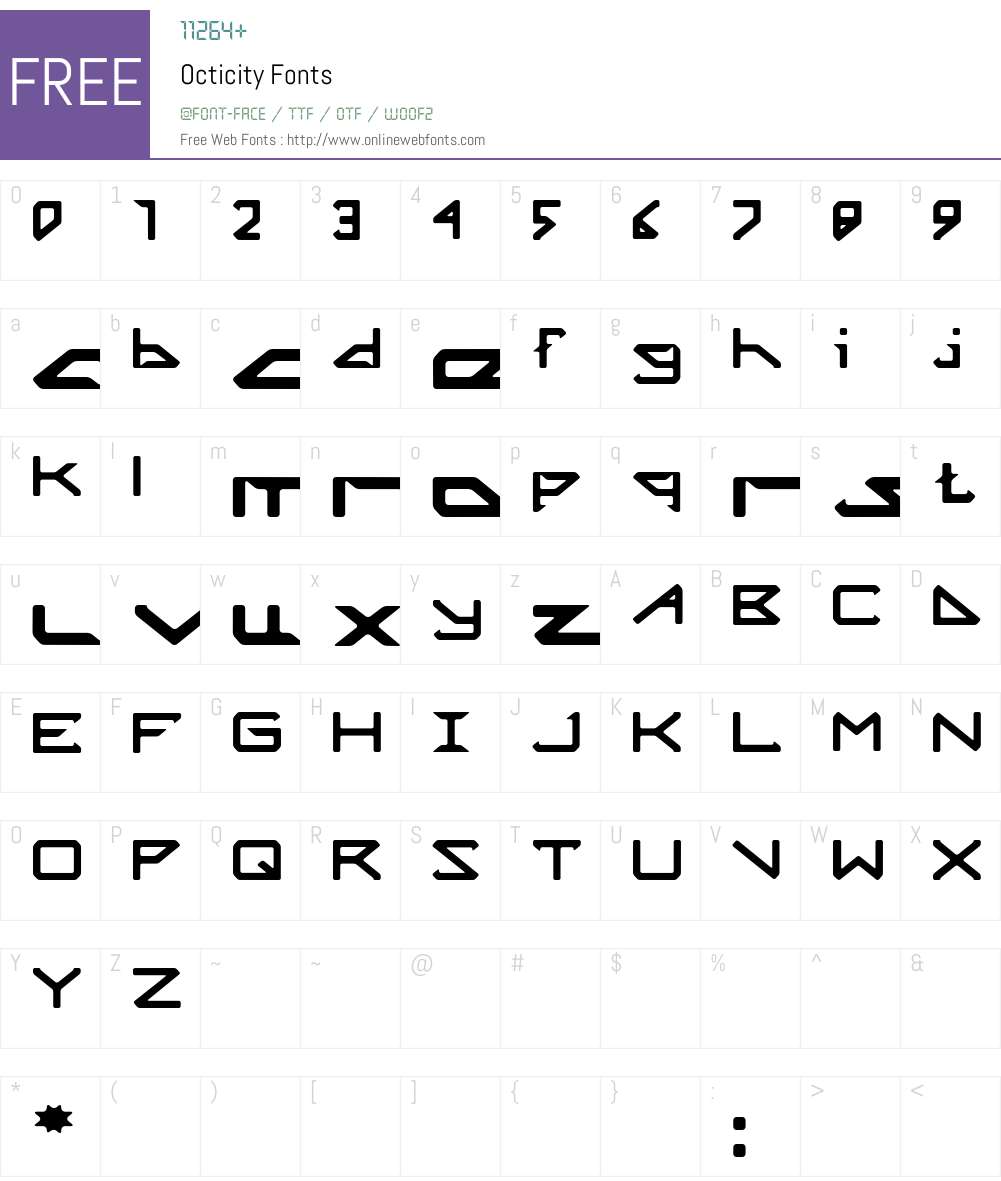 Octicity Font Screenshots