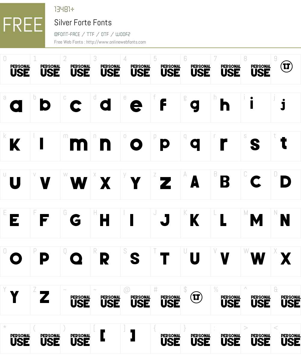 Silver Forte Font Screenshots
