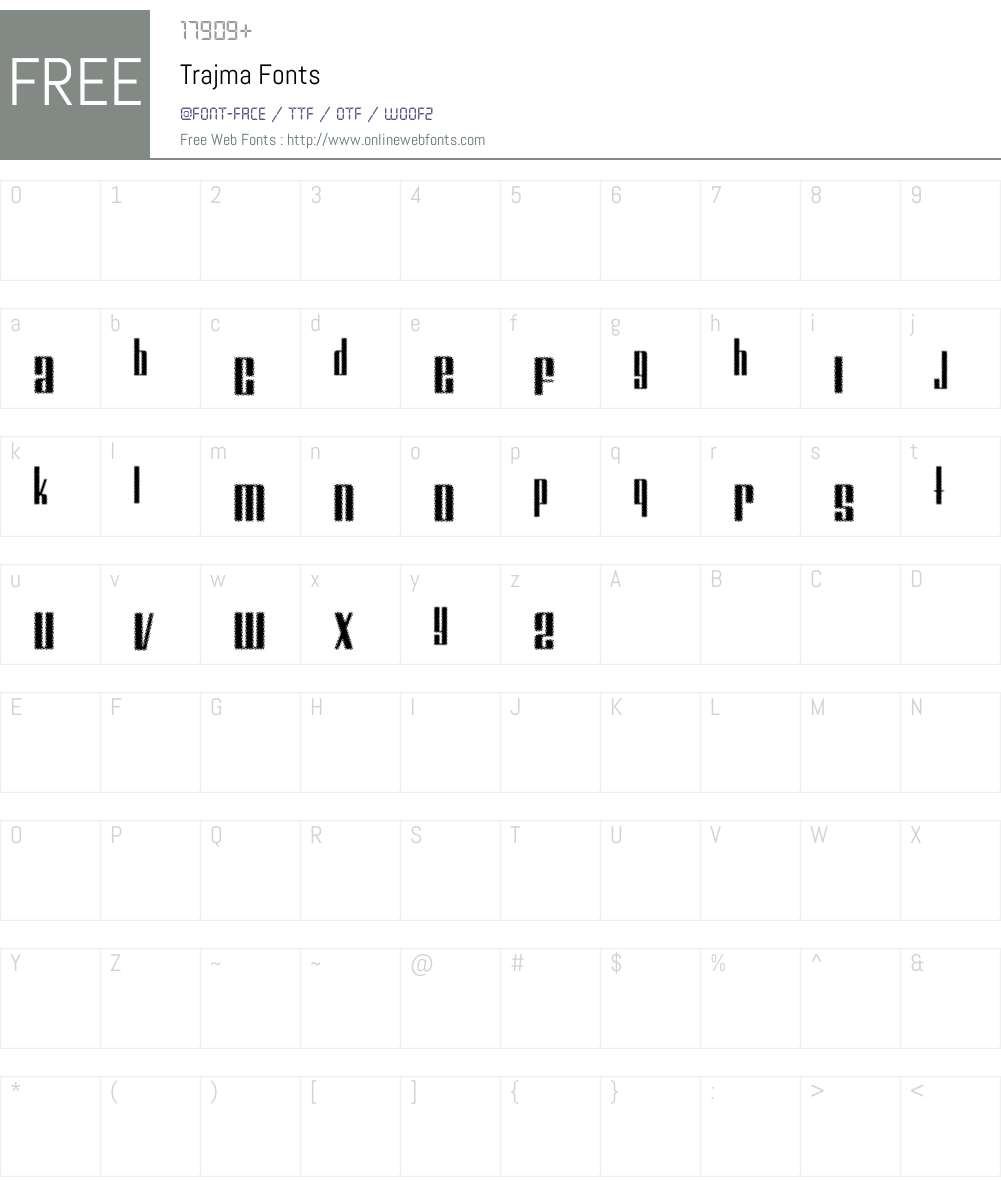 Trajma Font Screenshots