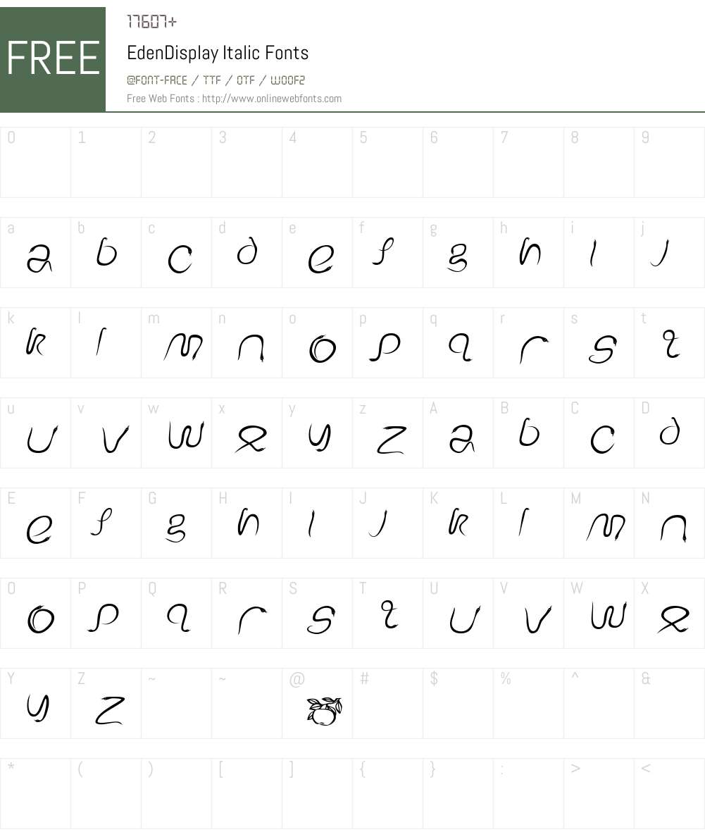 EdenDisplay Font Screenshots