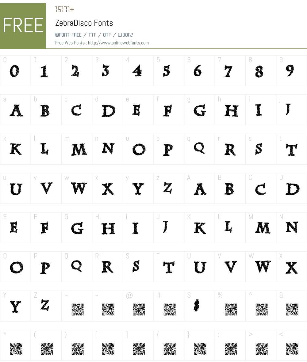 ZebraDisco Font Screenshots
