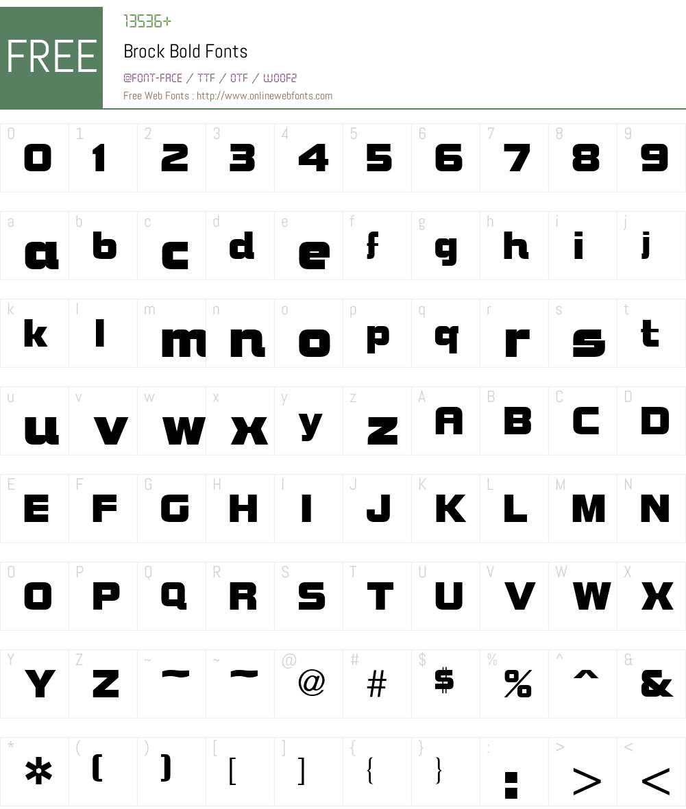 Brock Font Screenshots