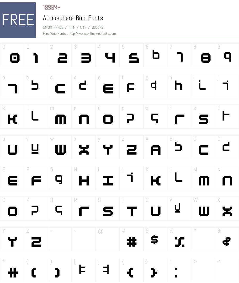 Atmosphere Font Screenshots