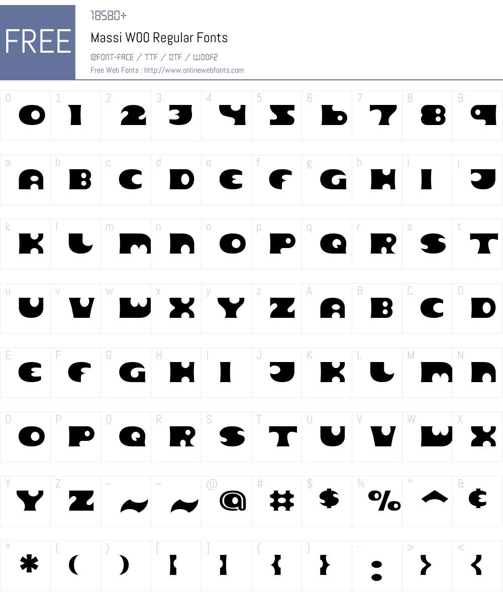 Massi Font Screenshots
