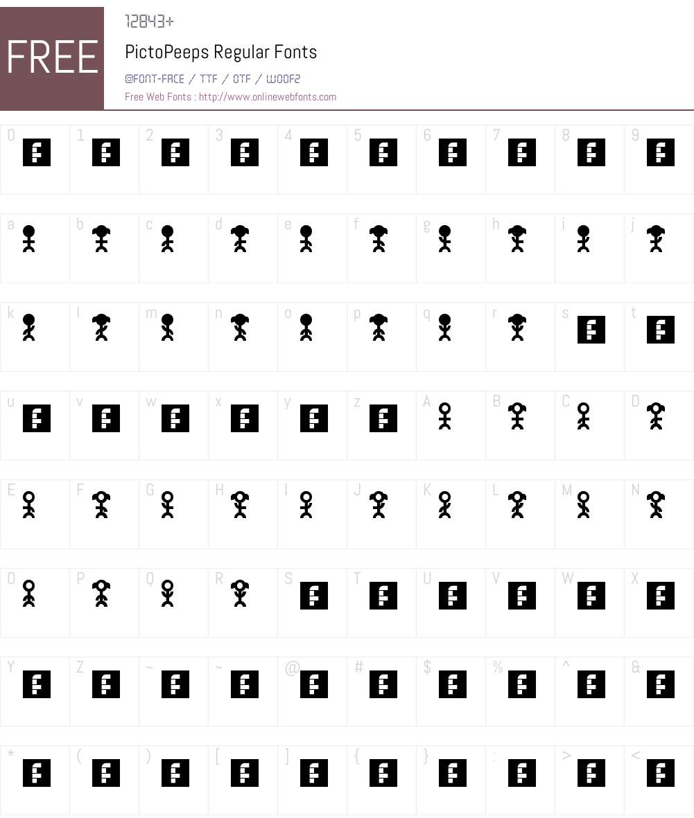 PictoPeeps Font Screenshots