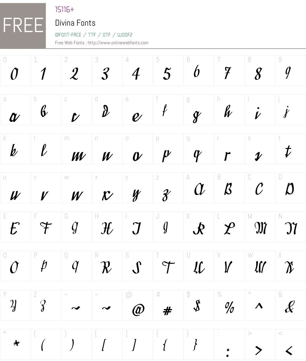 Divina Font Screenshots