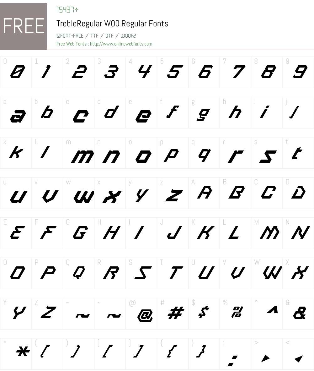 Treble Font Screenshots