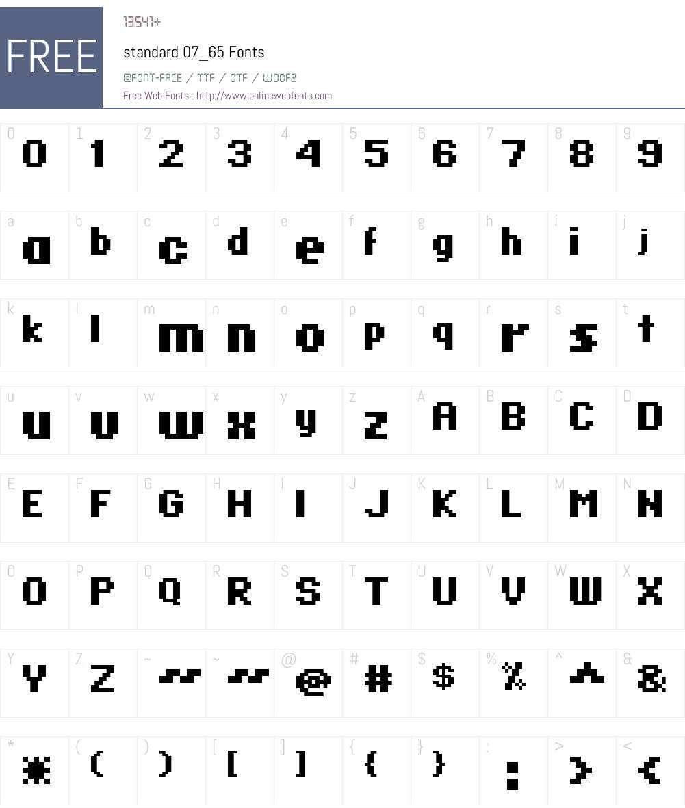 standard 07_65 Font Screenshots