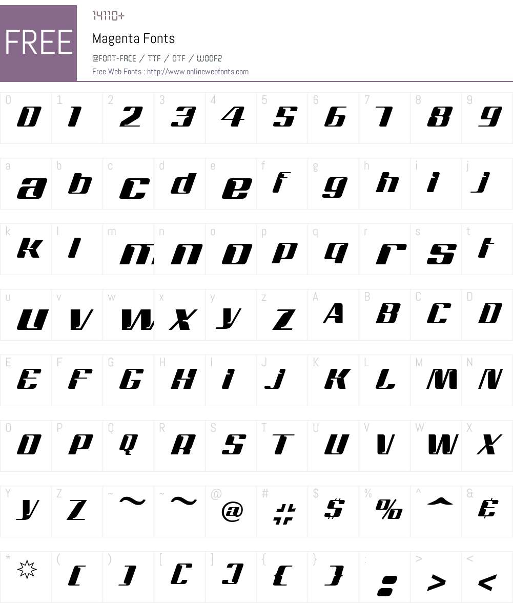 Magenta Font Screenshots