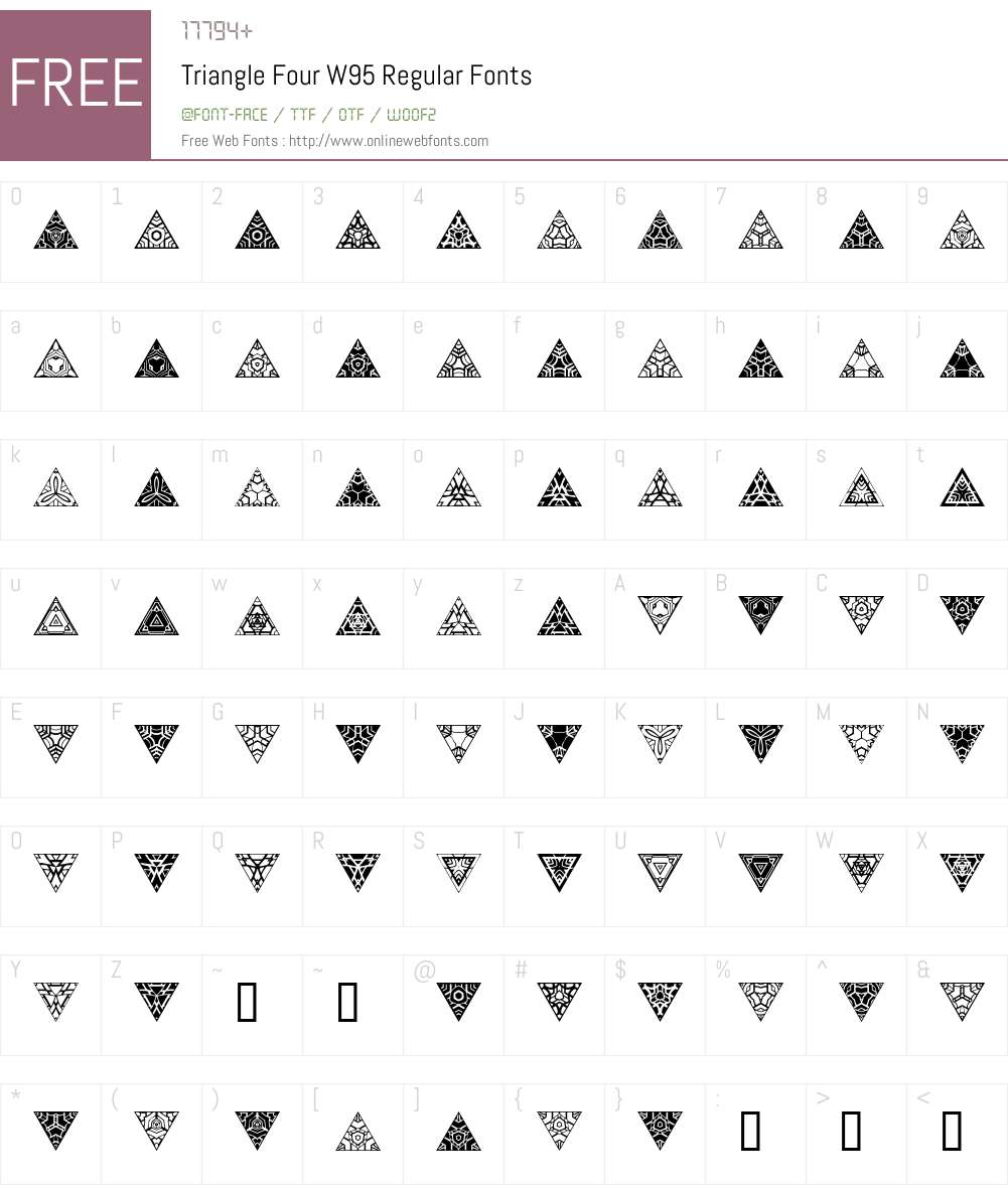 Triangle Four Font Screenshots