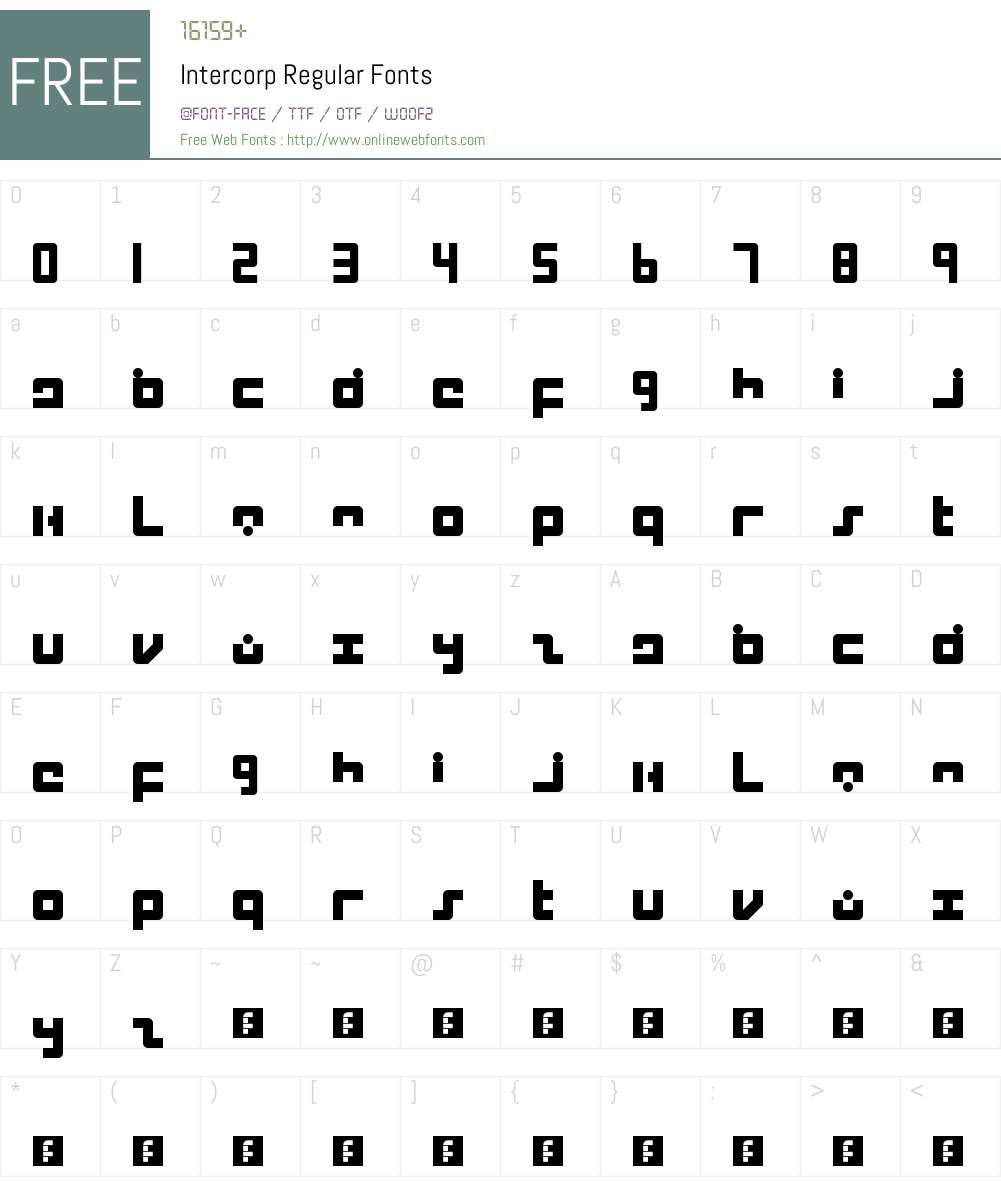 Intercorp Font Screenshots