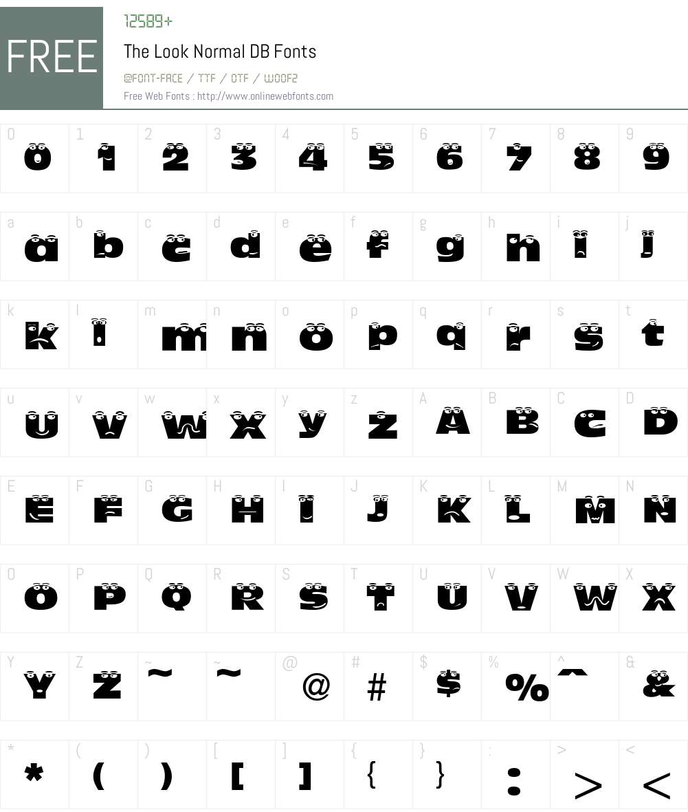 The Look DB Font Screenshots