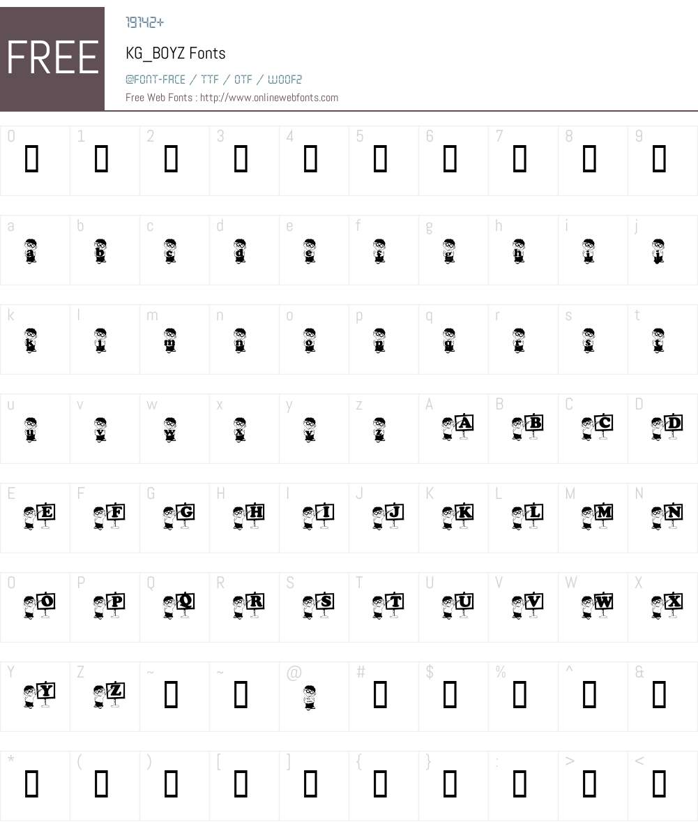 KG_BOYZ Font Screenshots
