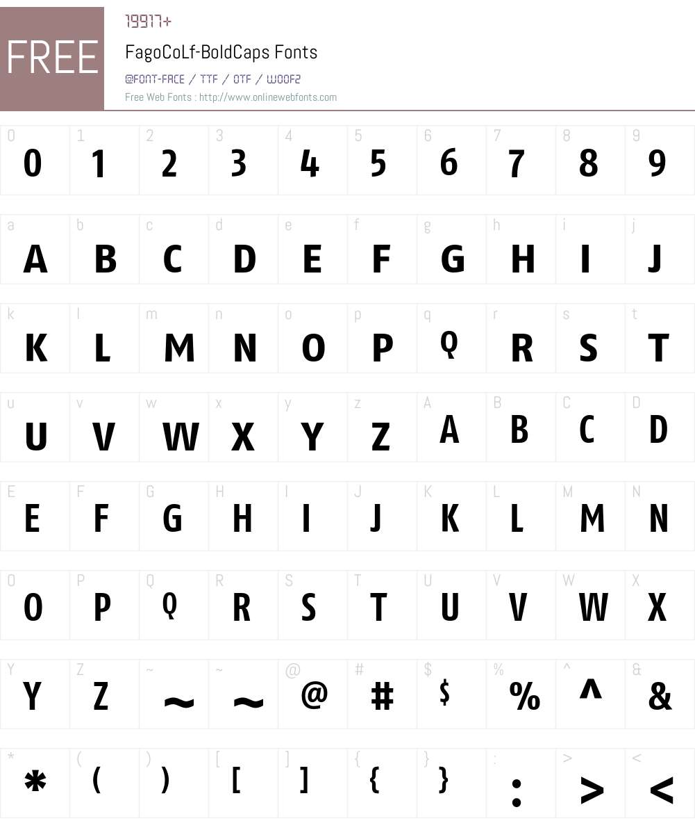 FagoCoLf Font Screenshots