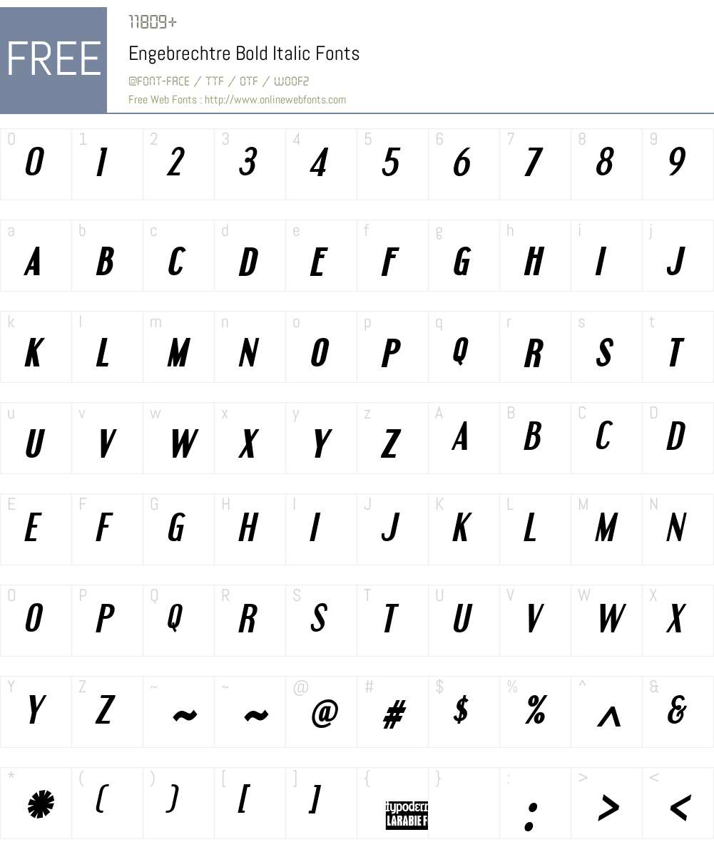 Engebrechtre Font Screenshots