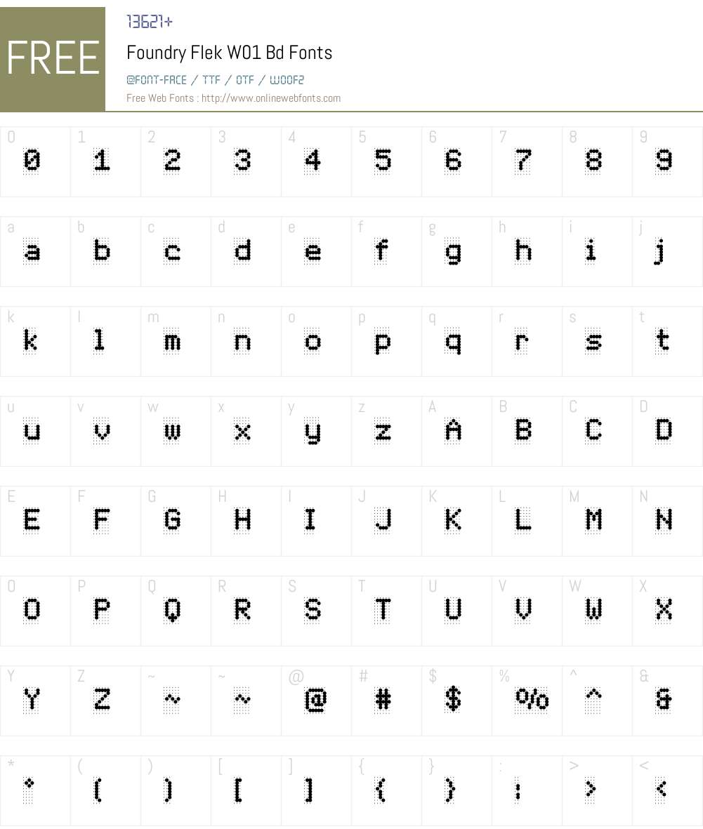 FoundryFlekW01-Bd Font Screenshots