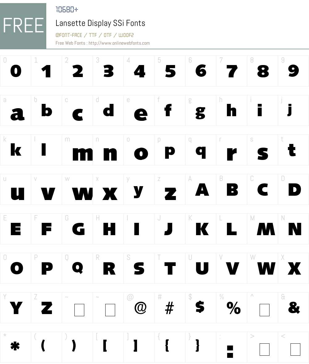 Lansette Display SSi Font Screenshots
