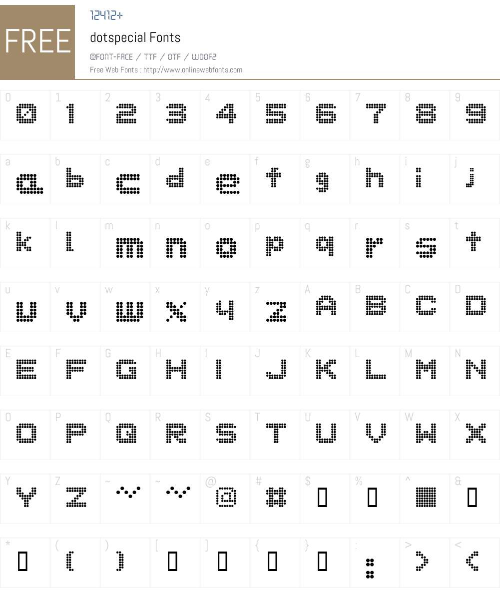 dotspecial Font Screenshots