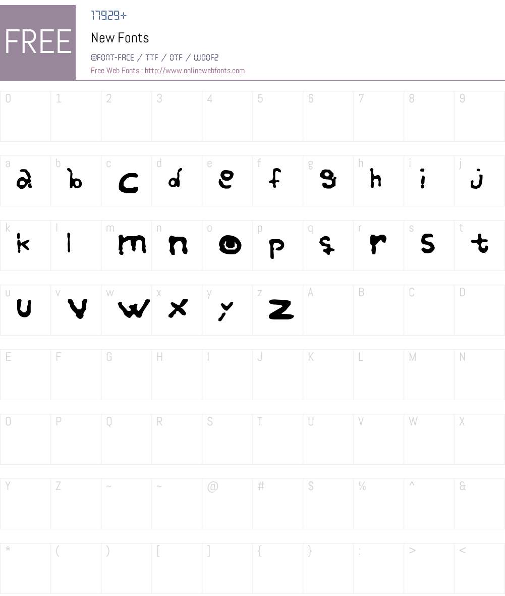 New Font Screenshots