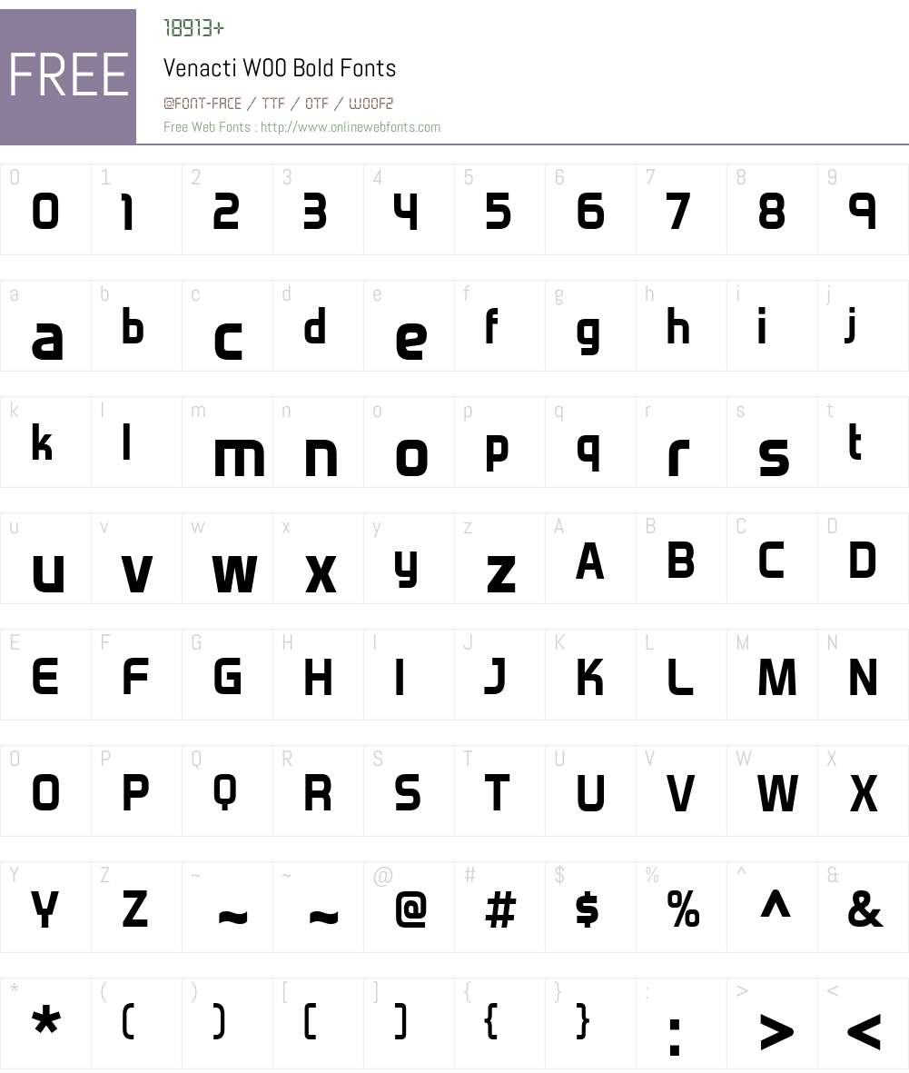 VenactiW00-Bold Font Screenshots