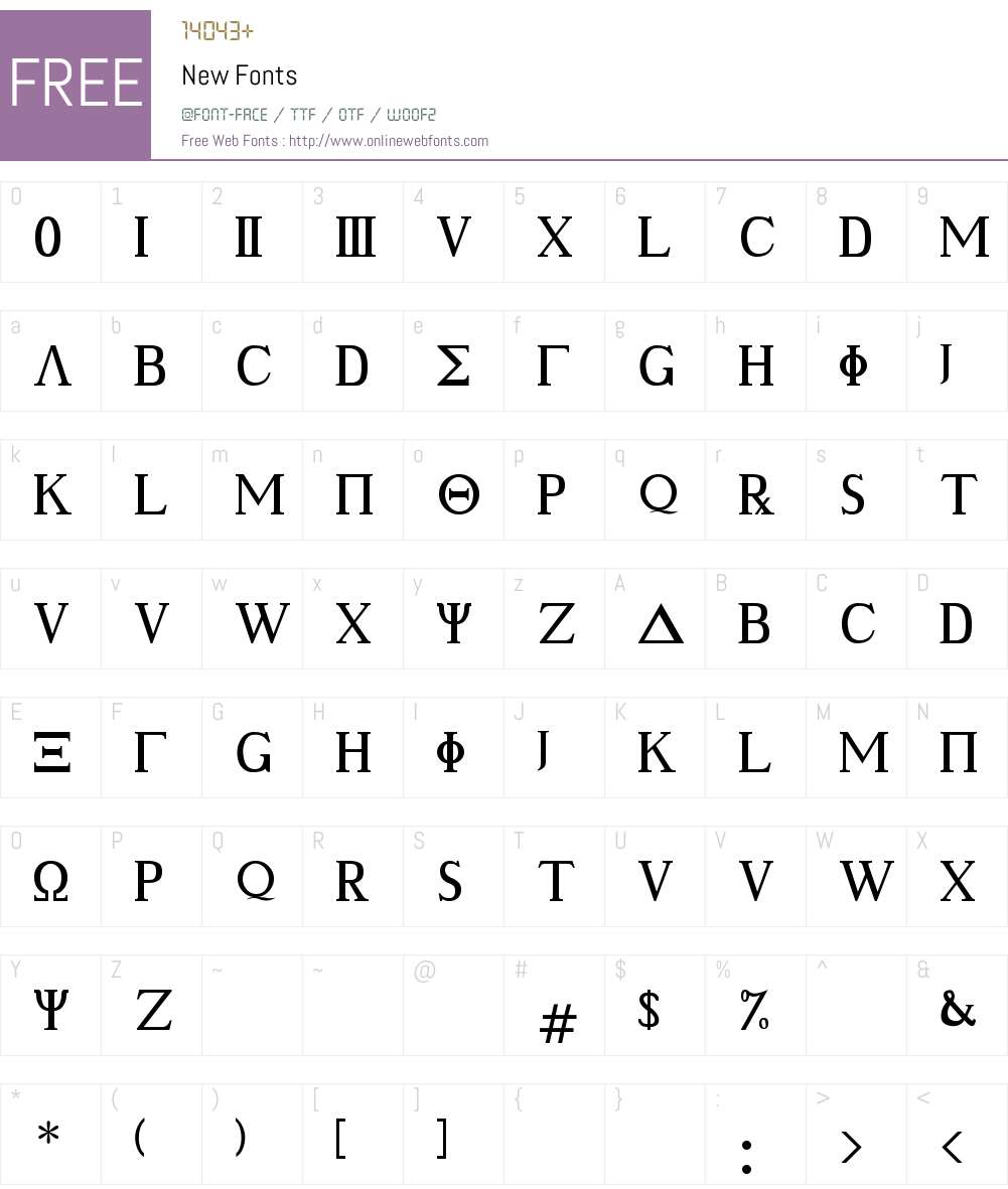 New Font Screenshots