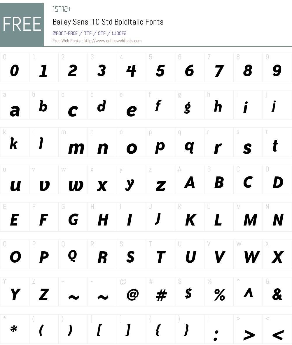 Bailey Sans ITC Std Font Screenshots