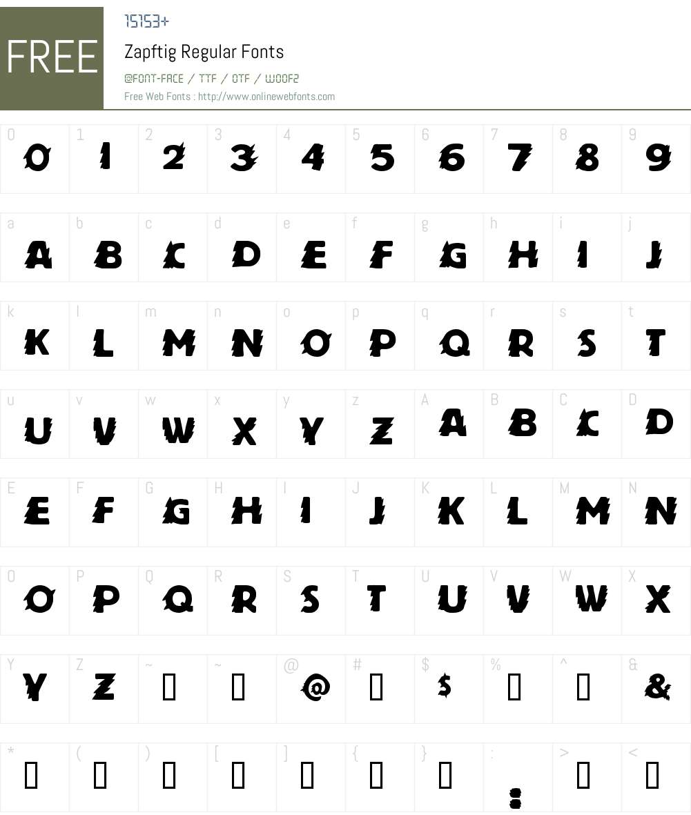 Zapftig Font Screenshots