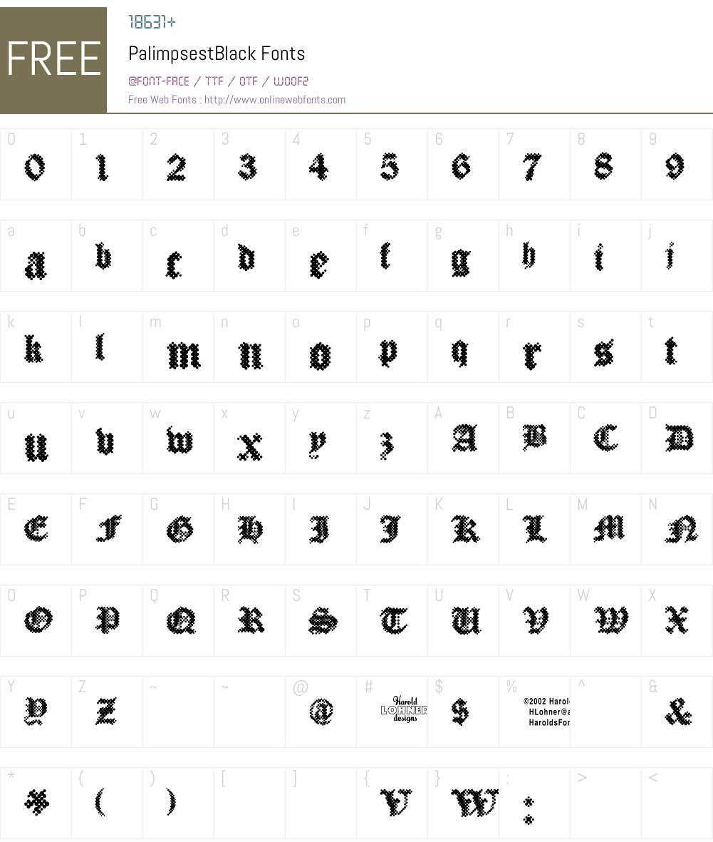 PalimpsestBlack Font Screenshots