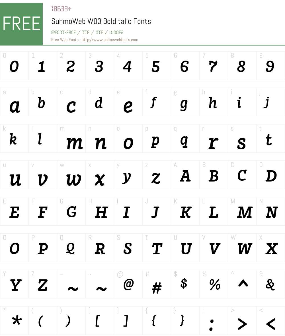 FF Suhmo Font Screenshots