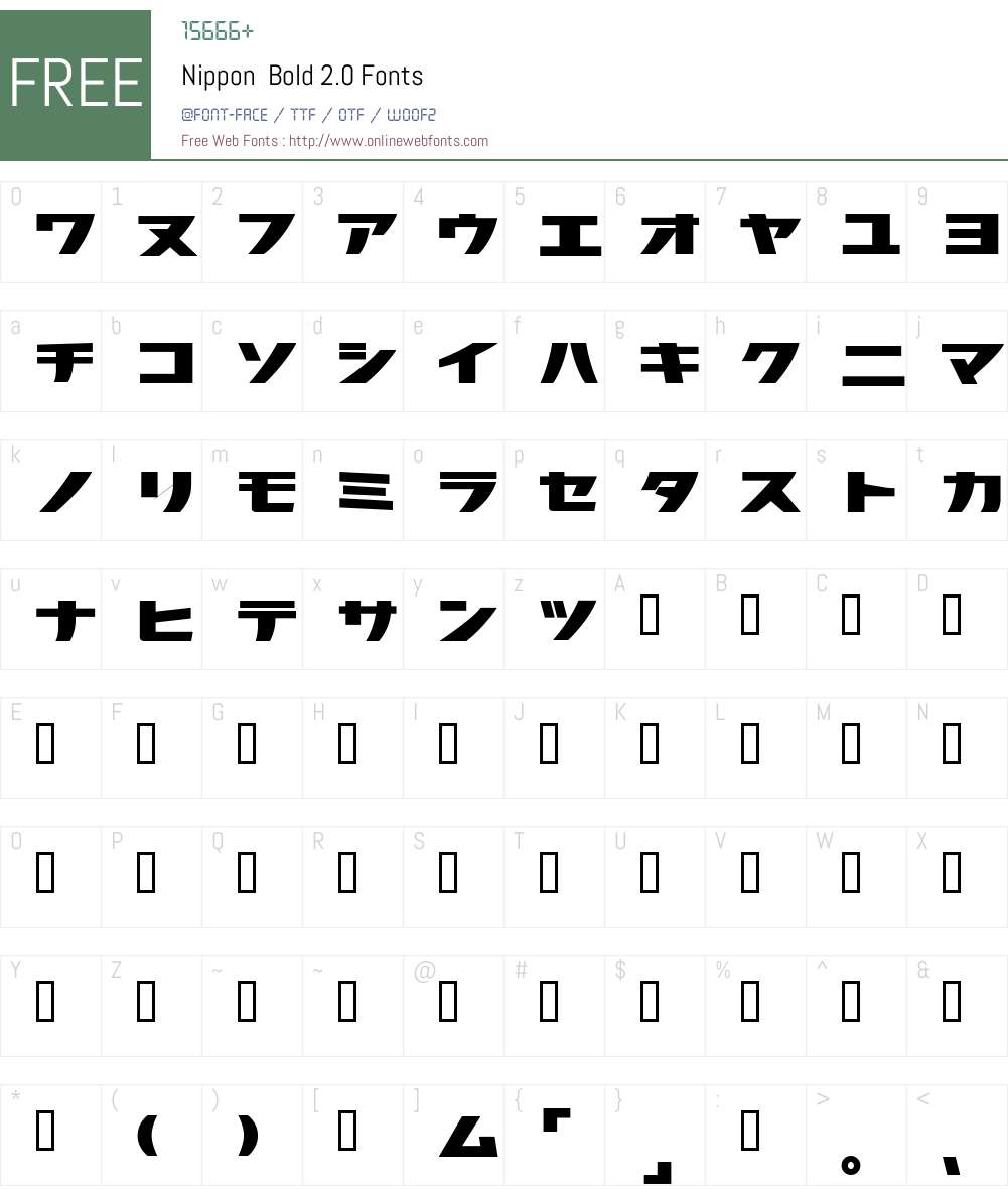 Nippon Font Screenshots