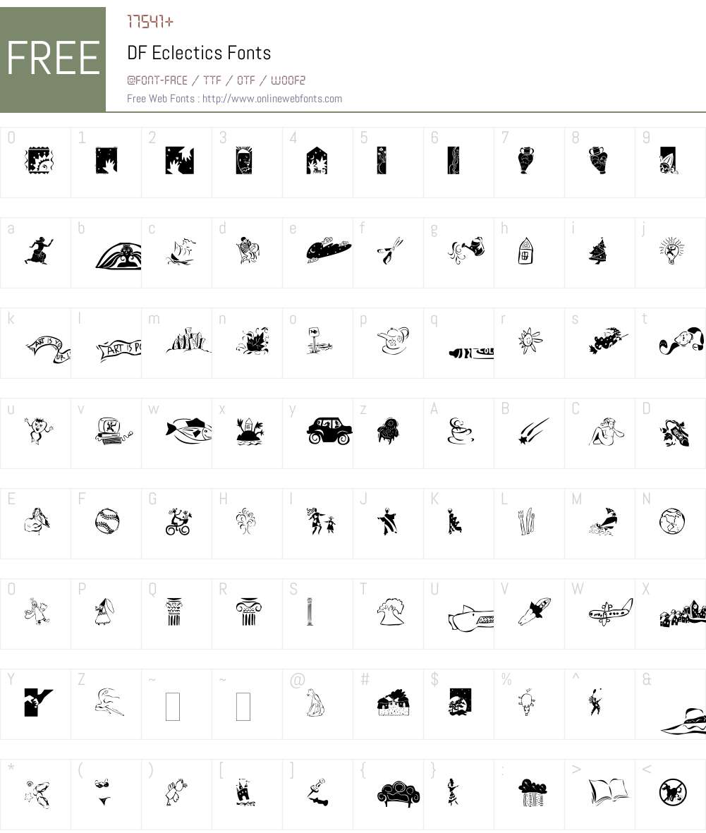 DF Eclectics Font Screenshots