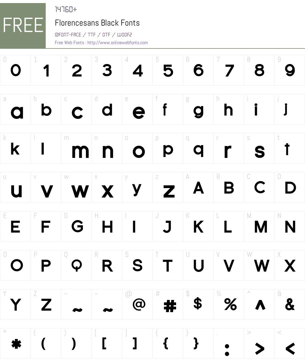 Florencesans Black Font Screenshots
