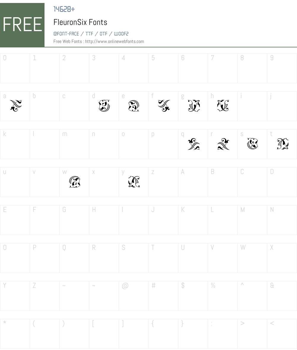 Fleuron Font Screenshots