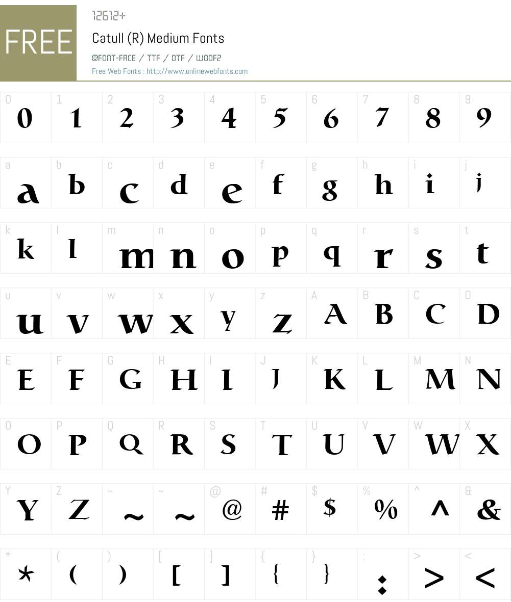 CatullBQ Font Screenshots
