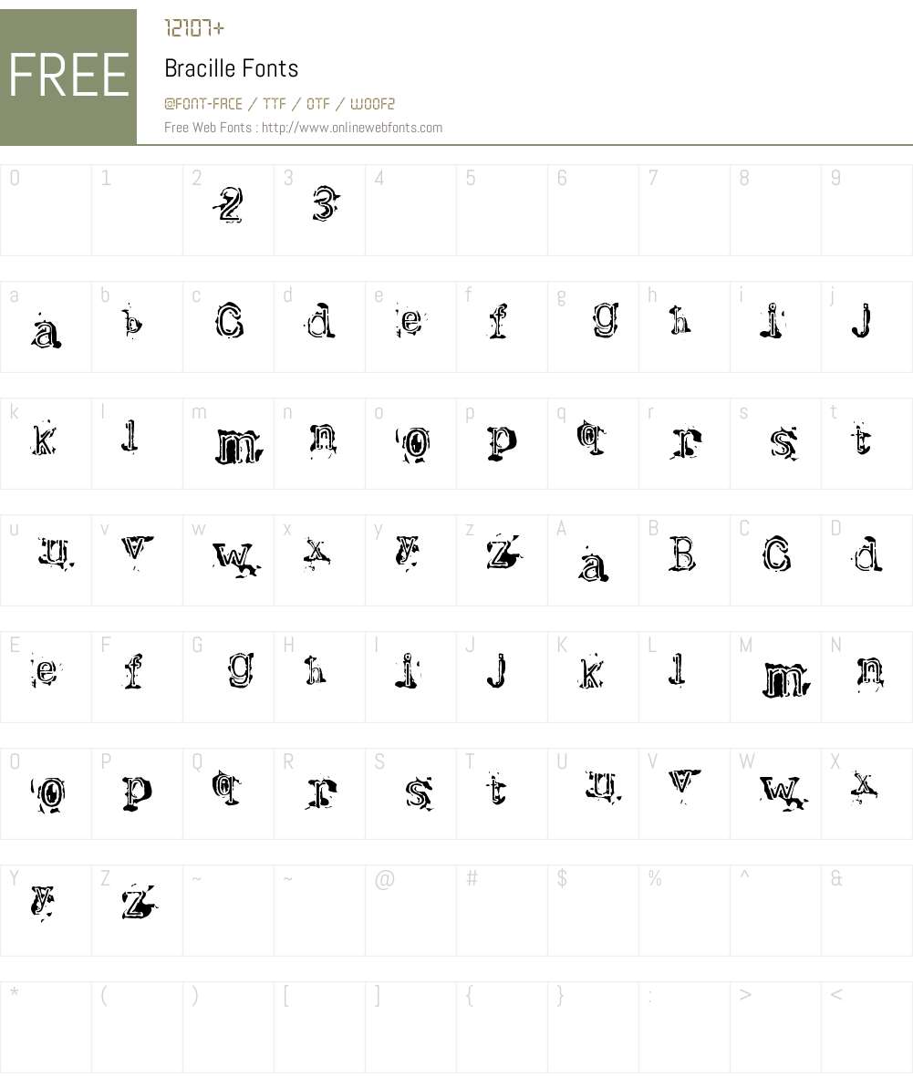 Bracille Font Screenshots