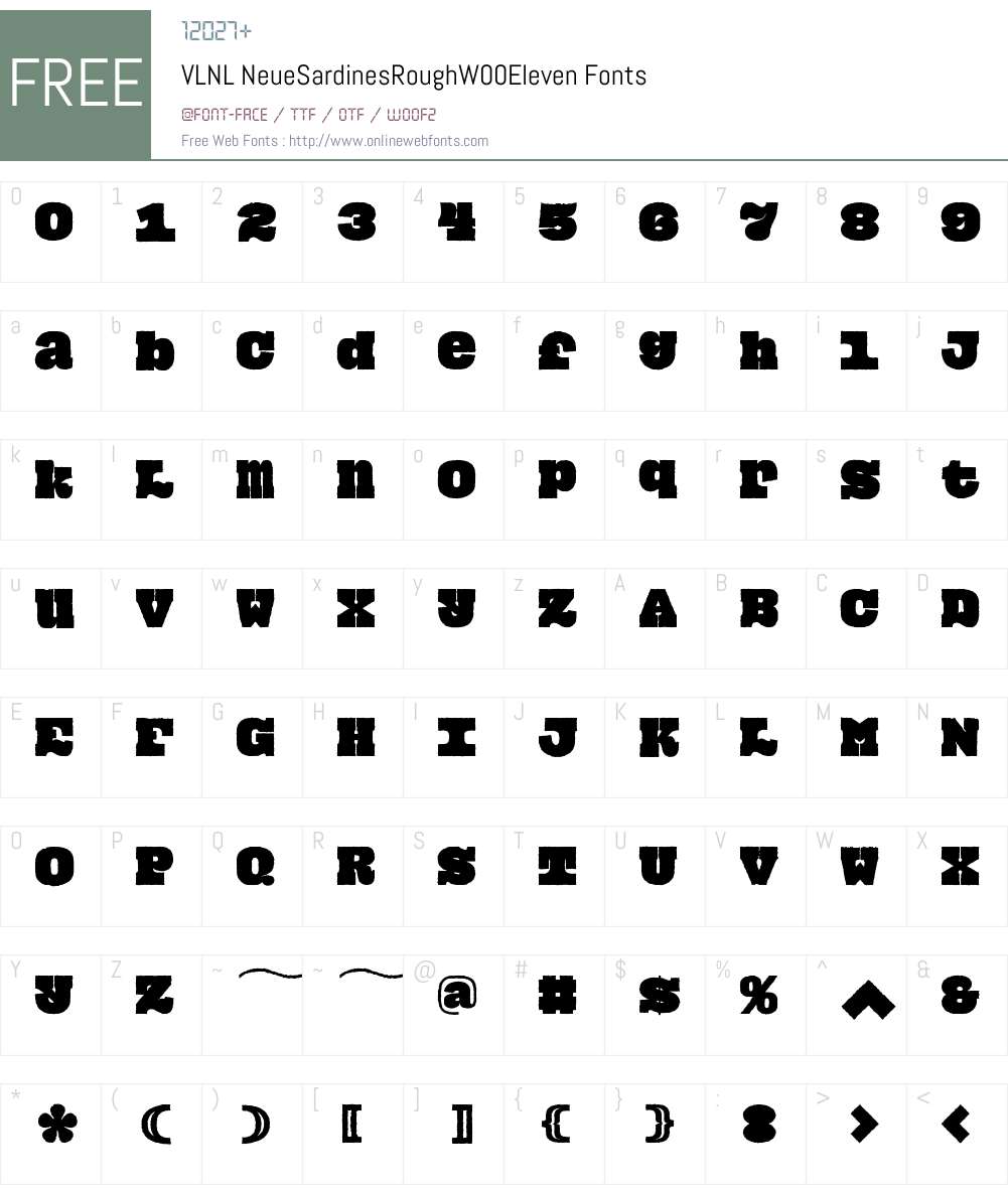 VLNL Neue Sardines Font Screenshots