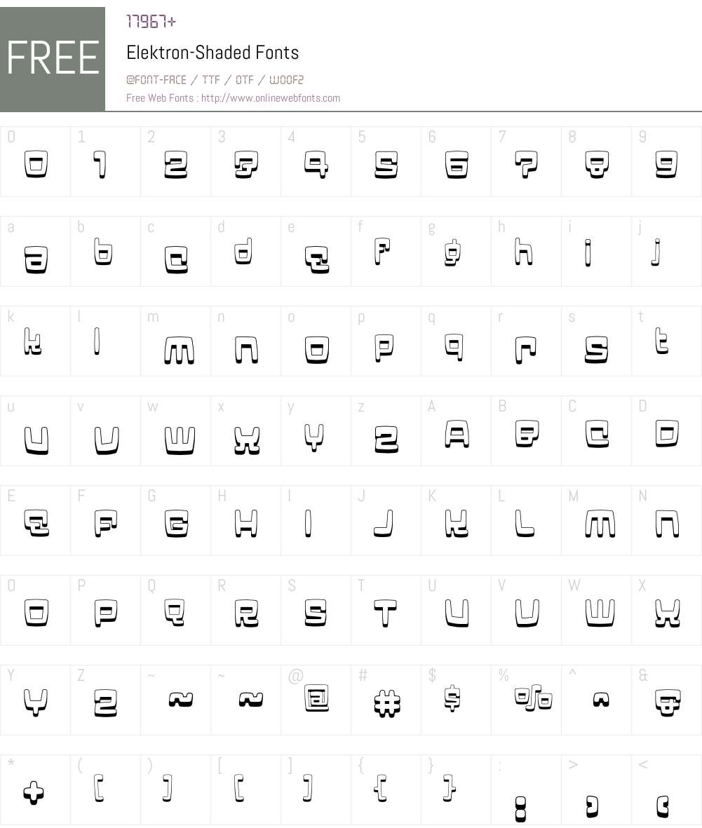 Elektron Font Screenshots