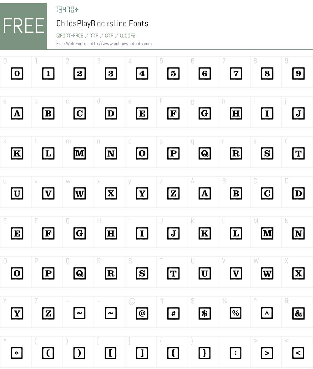 ChildsPlay Font Screenshots