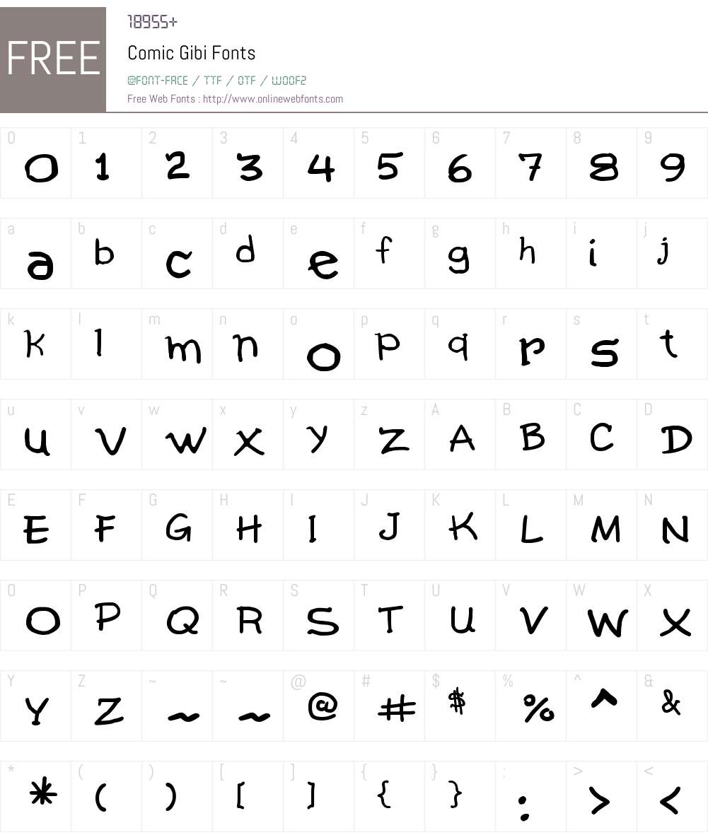 Comic Gibi Font Screenshots