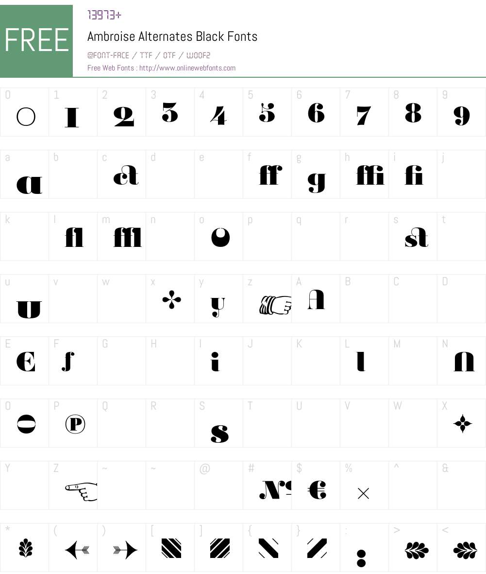 Ambroise Font Screenshots