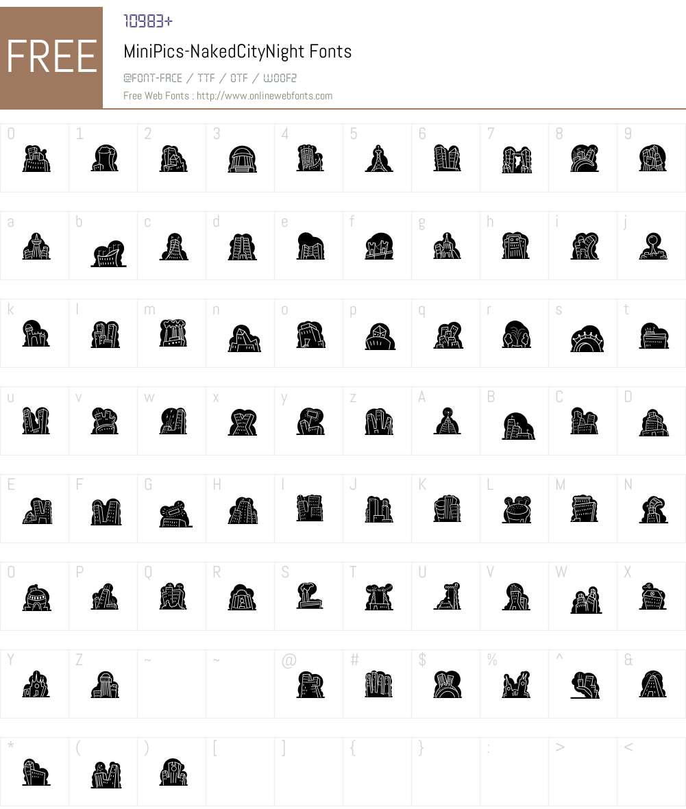 MiniPics Font Screenshots