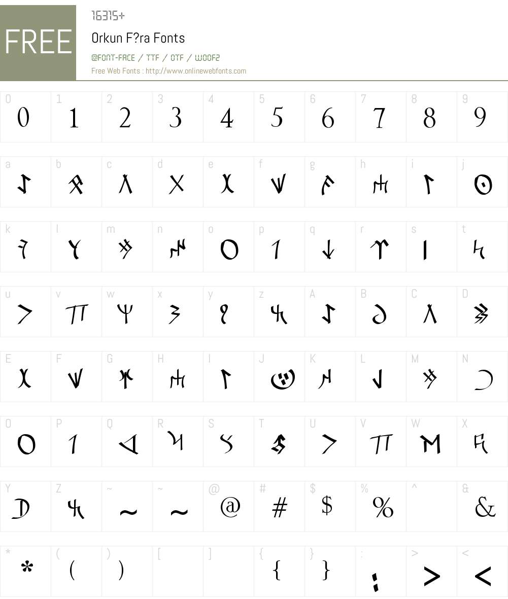 Orkun F?ra Font Screenshots