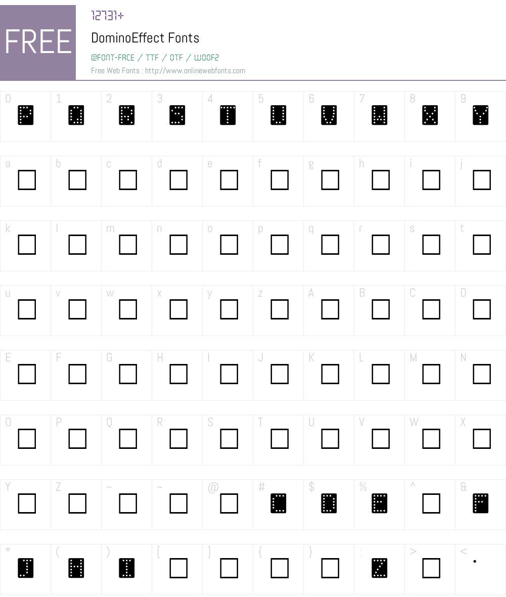 DominoEffect Font Screenshots