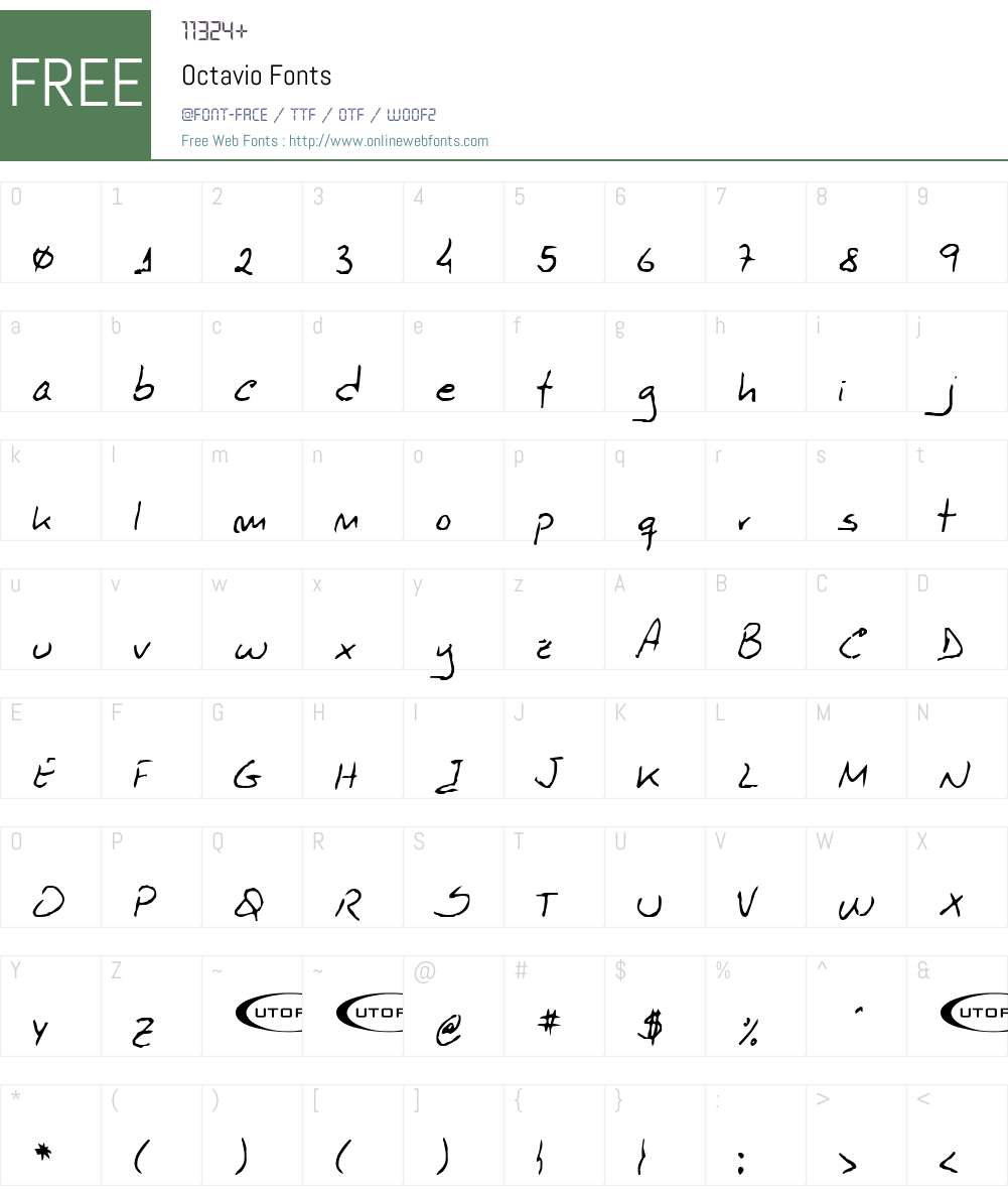 Octavio Font Screenshots
