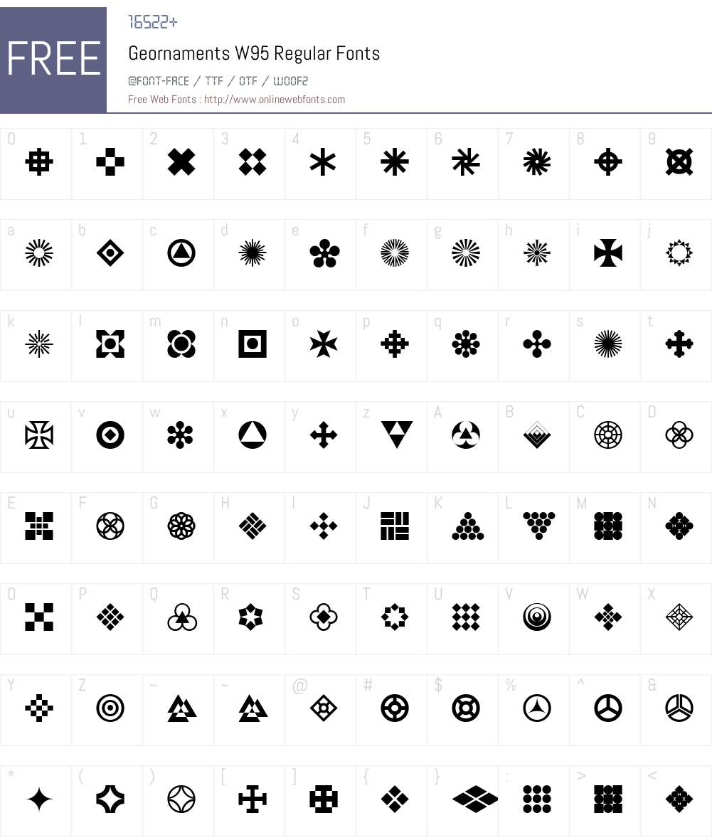Geornaments Font Screenshots